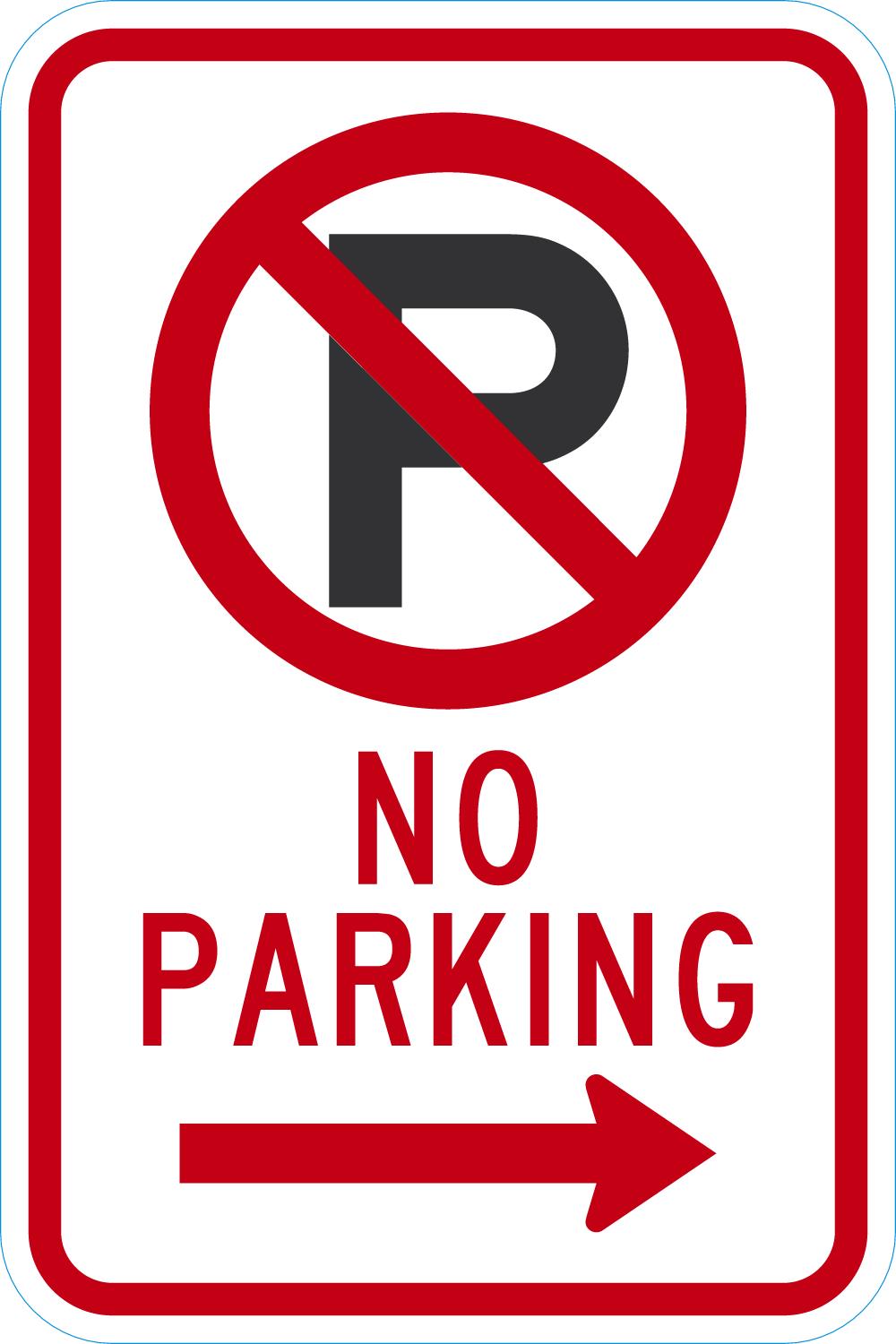 No Parking (No Parking Symbol And Right Arrow) - Image 2