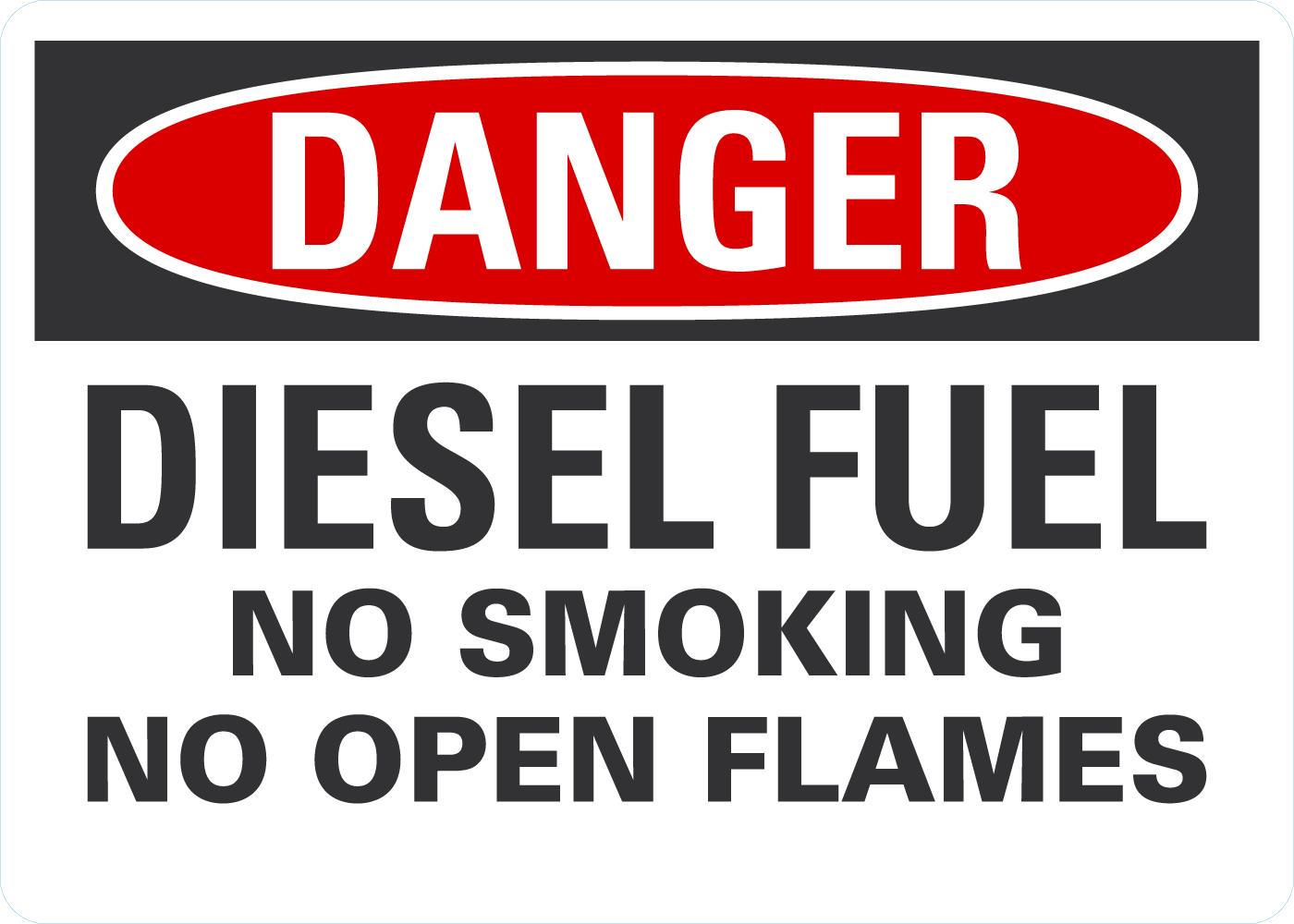 Danger Diesel Fuel No Smoking No Open Flames - Image 2