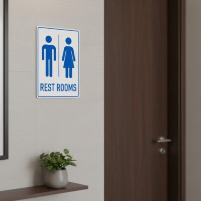 Rest Rooms .040 Aluminum Restroom Sign