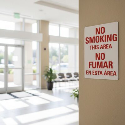 No Smoking This Area No Fumar En Esta Area