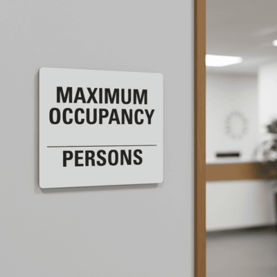 Maximum Occupancy (Blank) Persons