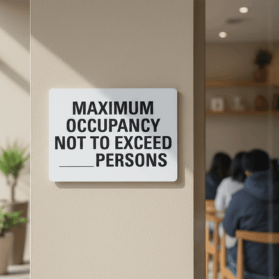 Maximum Occupancy Not to Exceed (Blank) Persons
