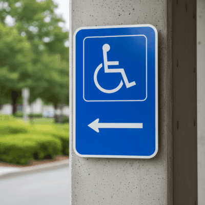 (Handicap Sym) With Left Arrow