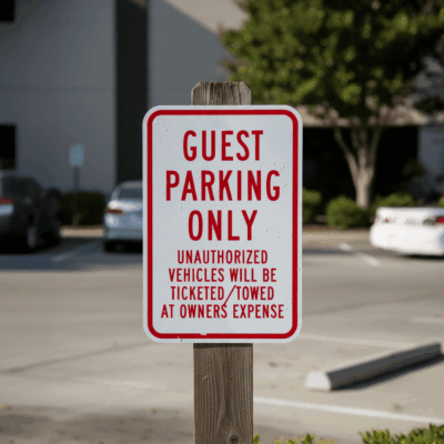 Guest Parking Only Unauthorized Vehicles Will