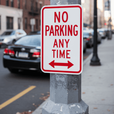 No Parking Any Time (Double Arrow)