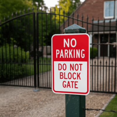 No Parking Do Not Block Gate