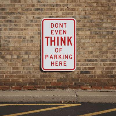 Don'T Even Think Of Parking Here
