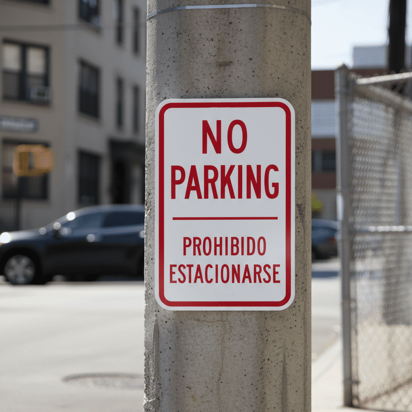 No Parking / Prohibido Estacionarse (Bilingual) - Image 2