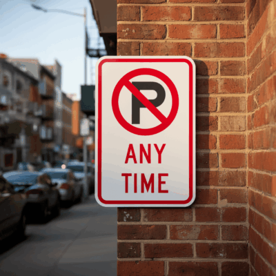 (No Parking Sym) Any Time