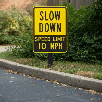 Slow Down Speed Limit 10 Mph