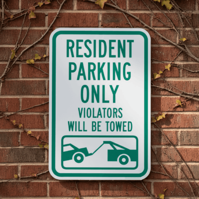 Resident Parking Only, Violators Will Be Towed