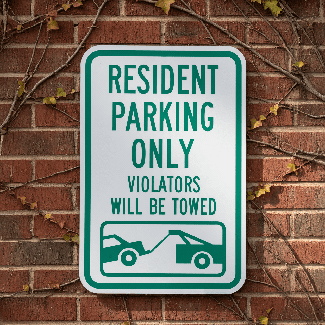 Resident Parking Only, Violators Will Be Towed