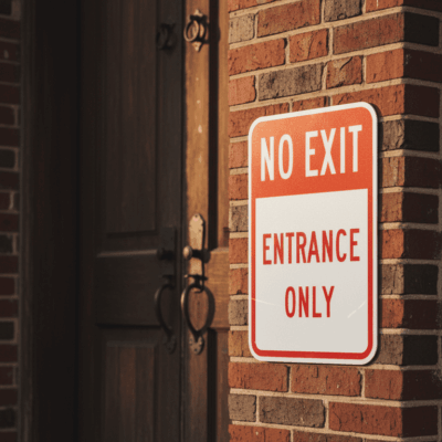 No Exit Entrance Only