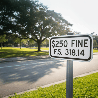 $250 Fine F.S. 318.14