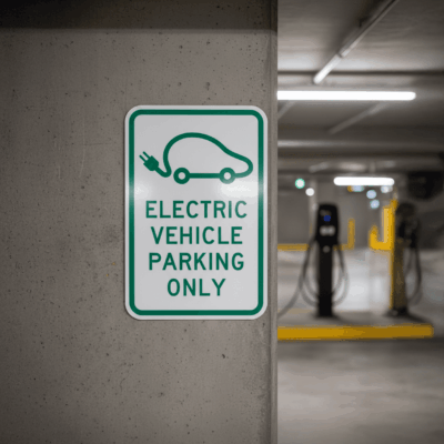 High Effeciency Vehicle Parking Only