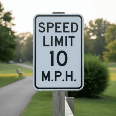 Speed Limit 10 M.P.H.