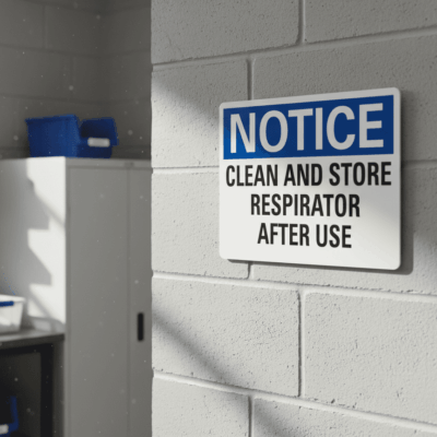 Notice Clean and store respirator after use