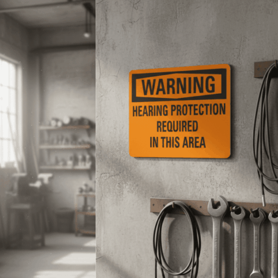 Warning Hearing protection required in this area