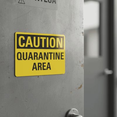 Caution Quarantine Area