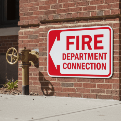 (Left Arrow) Fire Department Connection