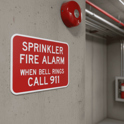 Sprinkler Fire Alarm When Bell Rings Call 911