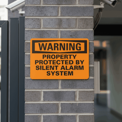 Warning Property Protected By Silent Alarm System
