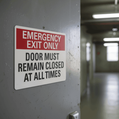 Emergency Exit Only Door Must Remain Closed