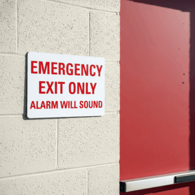 Emergency Exit Only Alarm Will Sound