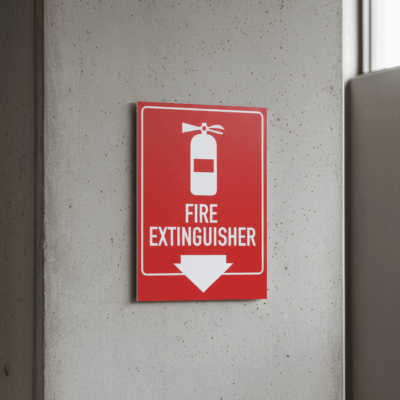 Fire Extinguisher (w sym & down arrow)