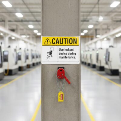 Caution Use lockout device during maintenance