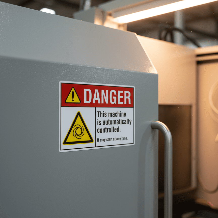 Danger This machine is automatically controlled. It may - Image 2