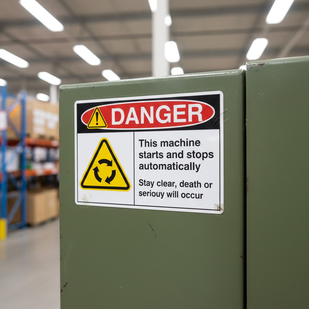 Danger This machine starts and stops automatically.