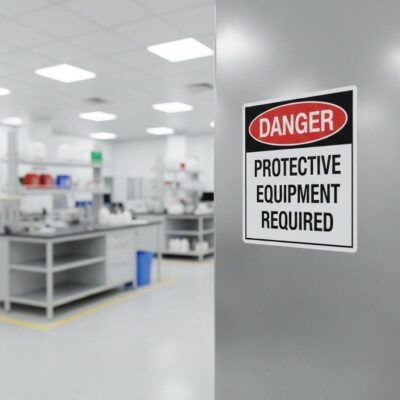 Danger Protective equipment required