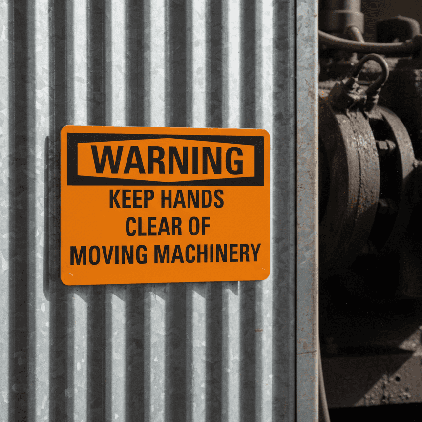 Warning Keep hands clear of moving machinery - Image 2