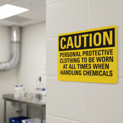Caution Personal Protective Clothing To Be