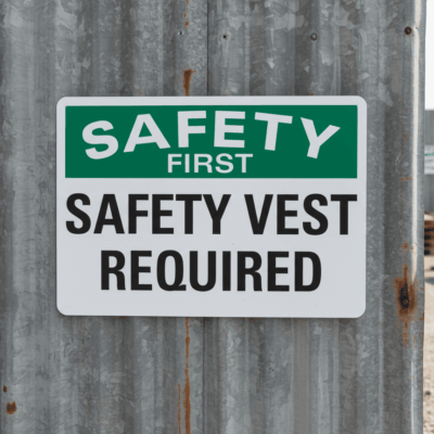 Safety First Safety Vest Required