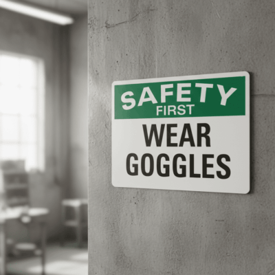 Safety First Wear Goggles