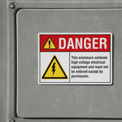 Danger This enclosure contains high voltage electrical