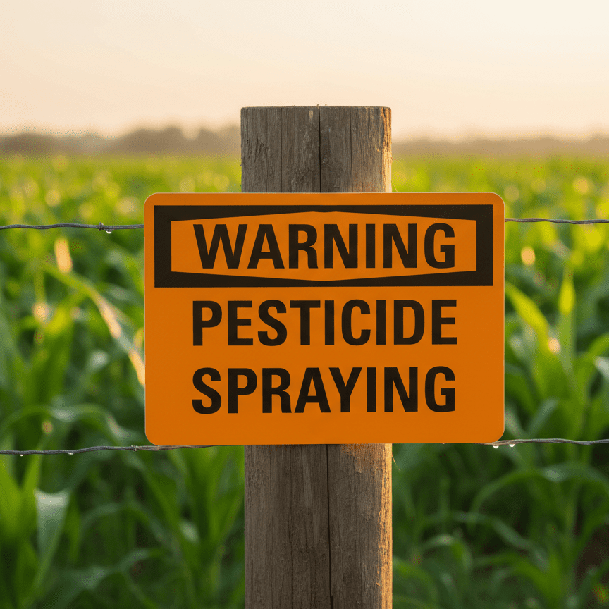 Warning Pesticide spraying - Image 2