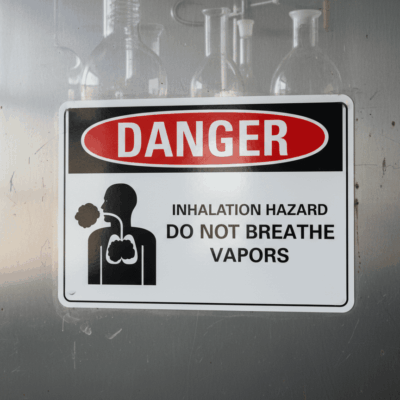 Danger Inhalation hazard do not breathe vapors