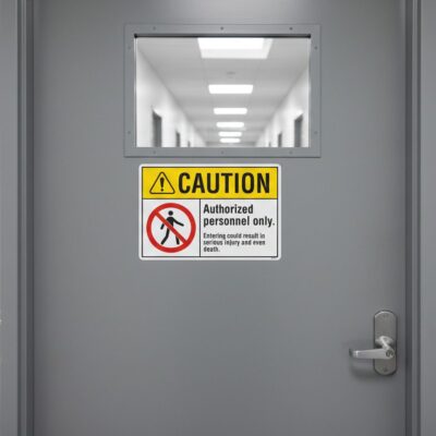 Caution Authorized personnel only. Entering could resul