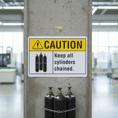 Caution Keep all cylinders chained