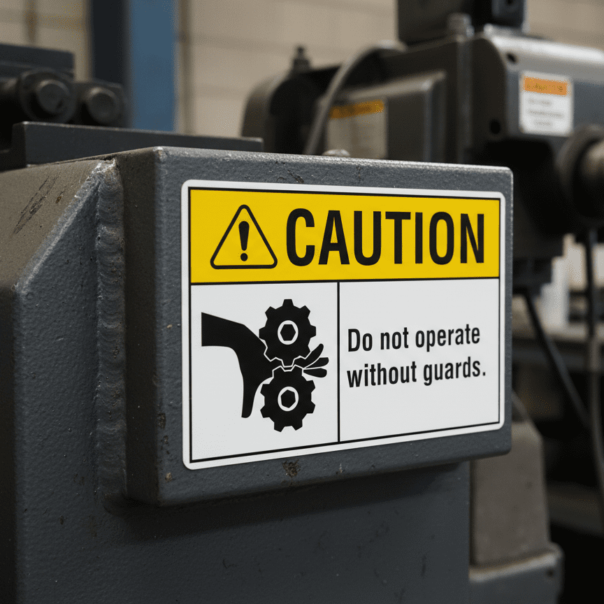 Caution Do not operate without guards - Image 2
