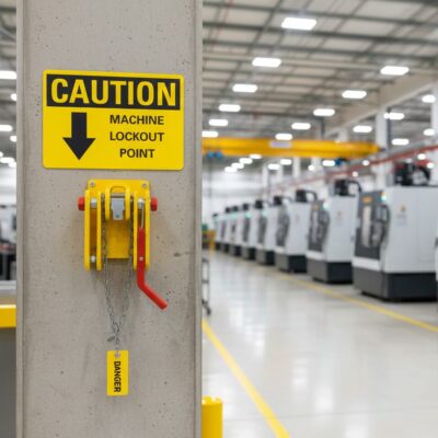 Caution Machine lockout point