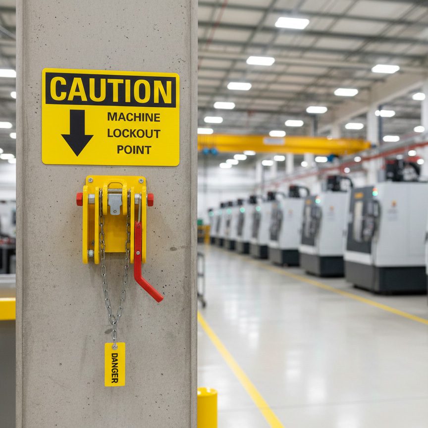 Caution Machine lockout point