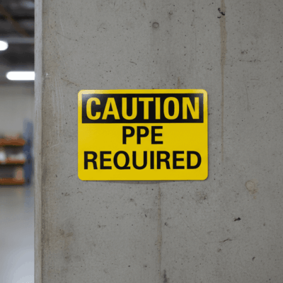 Caution PPE required