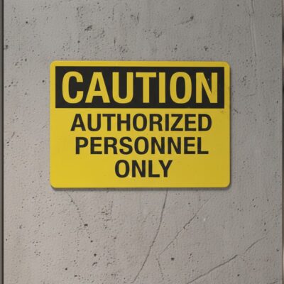 Caution Authorized personnel only