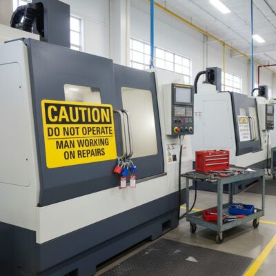 Caution Do not operate man working on repairs