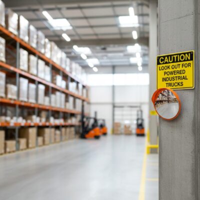 Caution Look out for powered industrial trucks