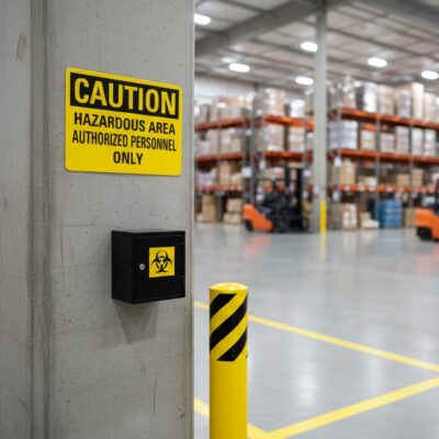 Caution Hazardous area authorized personnel only